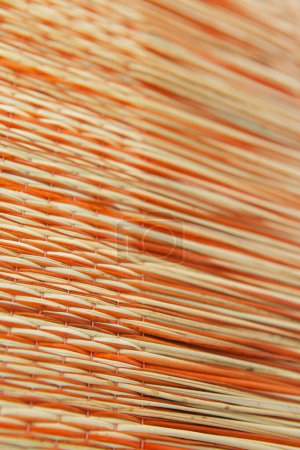 Photo for Straw basket texture background, close up - Royalty Free Image