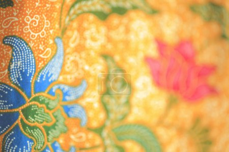 Foto de Hermoso fondo de tela colorida con patrón floral - Imagen libre de derechos