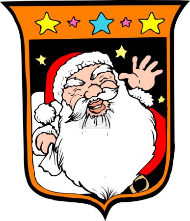 Foto de Santa Claus con una gran barba y estrellas - Imagen libre de derechos