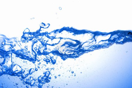 Photo for Blue water splash isolated on white background - Royalty Free Image