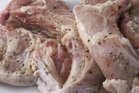 Photo for Raw chicken close up on the plate - Royalty Free Image