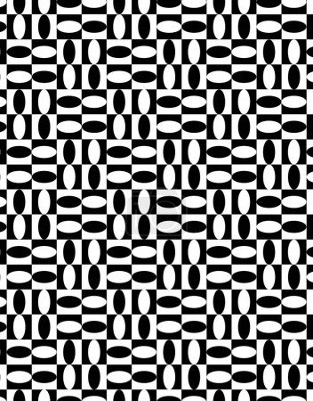 Foto de Patrón geométrico sin costura con círculos en blanco y negro - Imagen libre de derechos