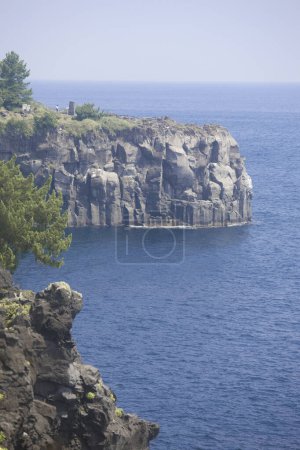 Photo for Beautiful view of rocky cliffs on seashore in Japan - Royalty Free Image