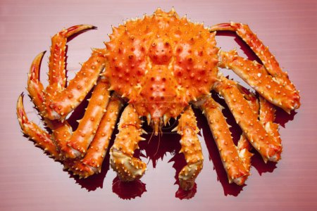 Photo for Fresh red crab  on background, close up - Royalty Free Image