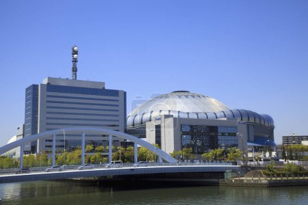 beautiful view of Kyocera Dome Osaka in Japan