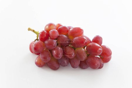 Photo for Close-up view of fresh ripe organic grapes on white background - Royalty Free Image