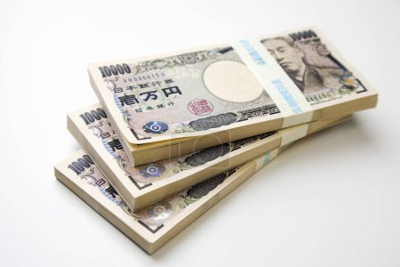 Foto de Vista de cerca de los billetes de yen - Imagen libre de derechos