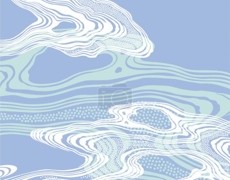 Foto de Fondo abstracto de una ondulada, líneas azules - Imagen libre de derechos