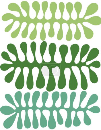 Foto de Patrón de plantas abstractas, fondo blanco - Imagen libre de derechos