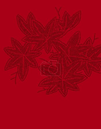 Photo for Pattern of abstract simple leaves - Royalty Free Image