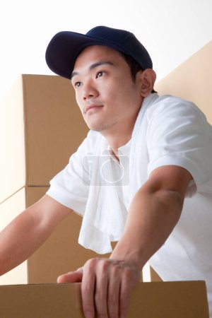 Photo for Man with cardboard boxes - Royalty Free Image