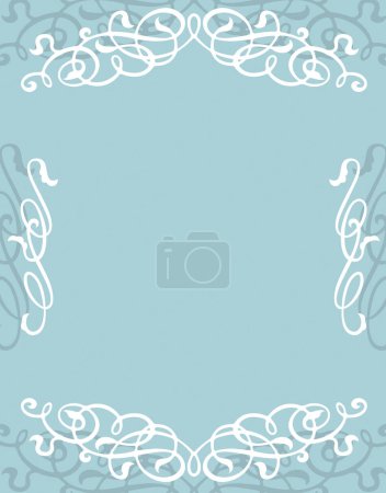 Photo for Beautiful blue abstract background with decorative vintage elements - Royalty Free Image