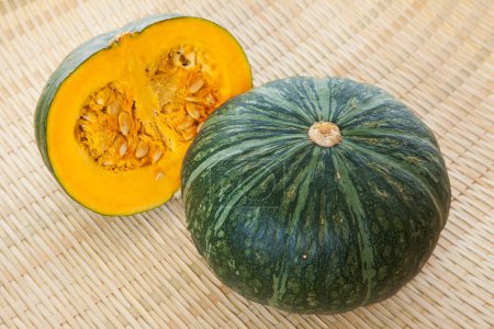 Photo for Autumn pumpkins on  background, close up - Royalty Free Image