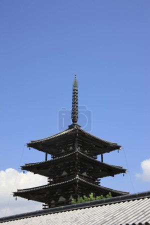 beautiful Horyu Temple. Traditional Japanese architecture 