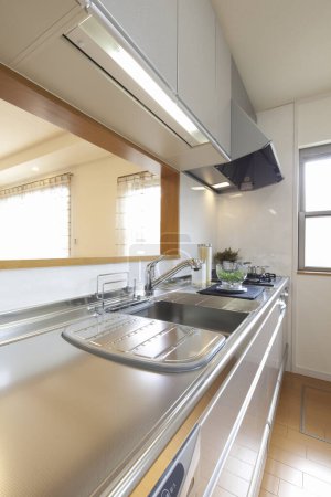 Foto de Diseño interior de cocina moderna luz - Imagen libre de derechos