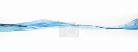 Foto de Aguas azules abstractas salpicadas de fondo blanco - Imagen libre de derechos