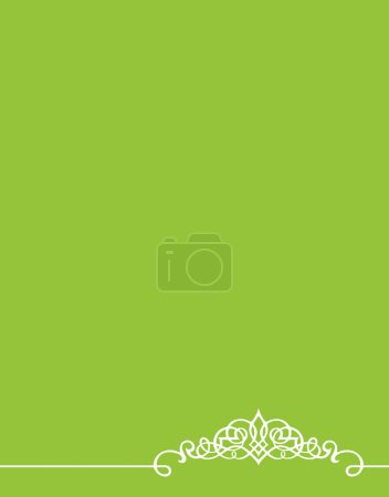 Photo for Beautiful green abstract background with decorative vintage elements - Royalty Free Image