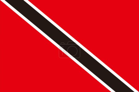 Foto de La Bandera Nacional de Trinidad y Tobago - Imagen libre de derechos