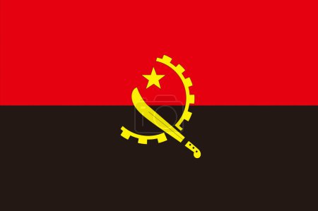 die Nationalflagge von Angola 