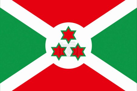 Foto de La bandera nacional de Burundi - Imagen libre de derechos