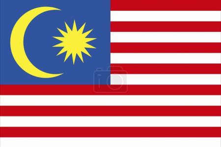 La bandera nacional de Malasia
