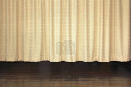Foto de Fondo de cortina de tela marrón - Imagen libre de derechos