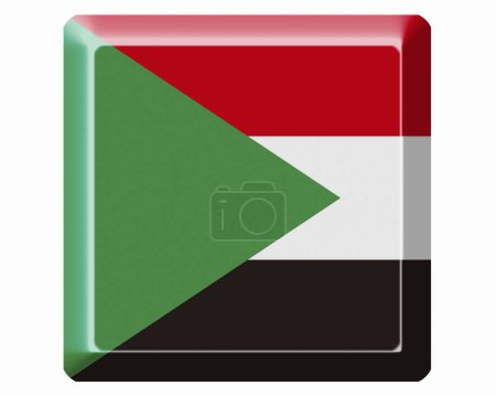 Foto de La bandera nacional de Sudán - Imagen libre de derechos