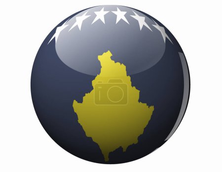 Foto de La Bandera Nacional de la República de Kosovo - Imagen libre de derechos