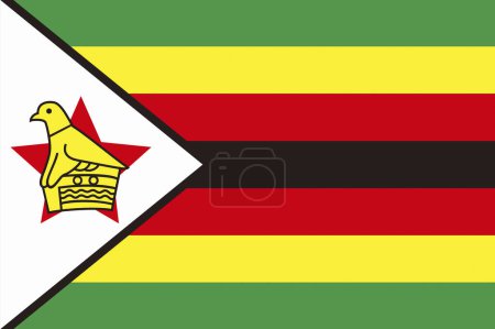 Foto de La bandera nacional de Zimbabwe - Imagen libre de derechos