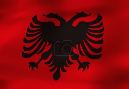 Téléchargez les photos : Le drapeau national de l'Albanie - en image libre de droit