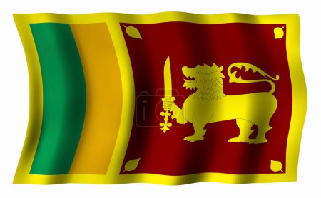 Téléchargez les photos : Le drapeau national du Sri Lanka - en image libre de droit
