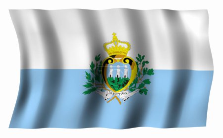 Foto de La Bandera Nacional de San Marino - Imagen libre de derechos