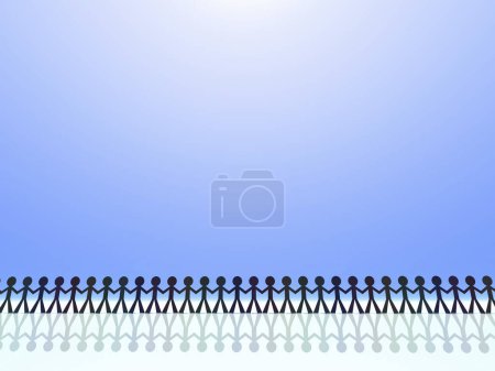 Photo for A group of people holding hands in a line - Royalty Free Image