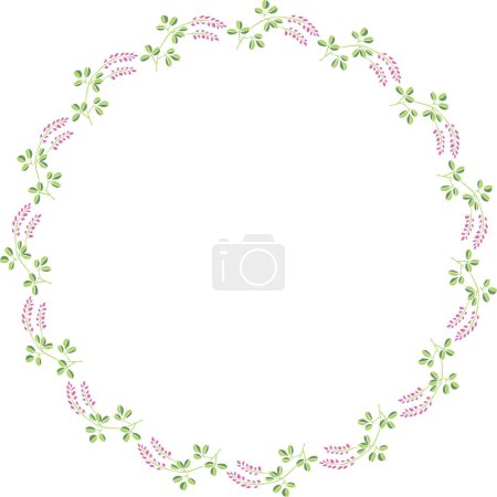 Téléchargez les photos : Beau cadre décoratif avec des éléments floraux sur fond blanc. - en image libre de droit