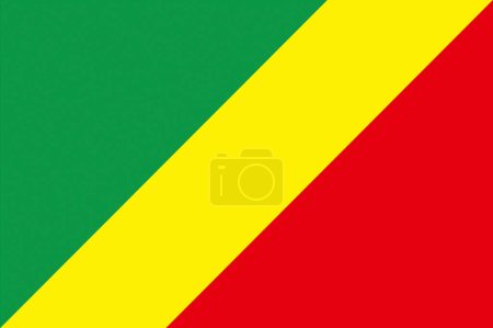 Die Nationalflagge der Republik Kongo
