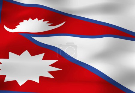 Téléchargez les photos : Le drapeau national du Népal - en image libre de droit