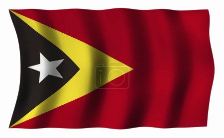 Téléchargez les photos : Le drapeau national du Timor oriental - en image libre de droit