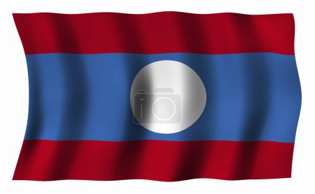 Téléchargez les photos : Le drapeau national du Laos - en image libre de droit