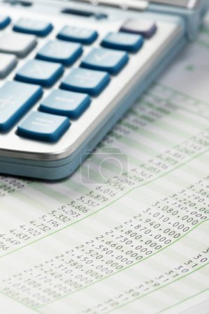 Photo for Business background, calculator  on background, close up - Royalty Free Image