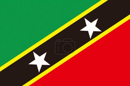 Photo for The National Flag Of Saint Kitts and Nevis - Royalty Free Image