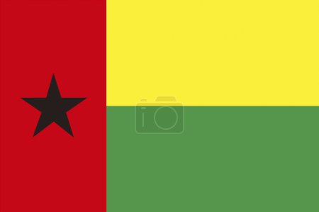 The National Flag Of guinea bissau