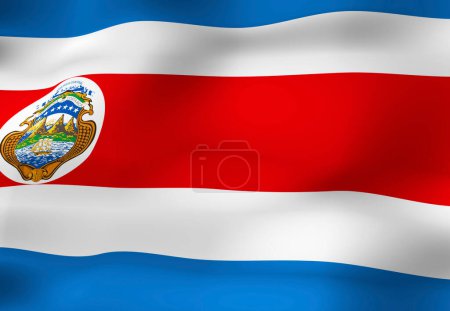 die nationale flagge von costa rica