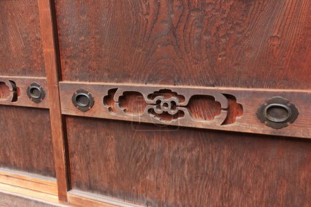 Photo for Old wooden door in the city - Royalty Free Image