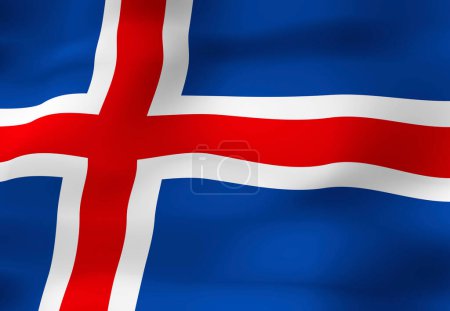 La bandera nacional de Islandia