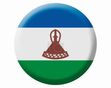 Foto de La bandera nacional de Lesotho - Imagen libre de derechos