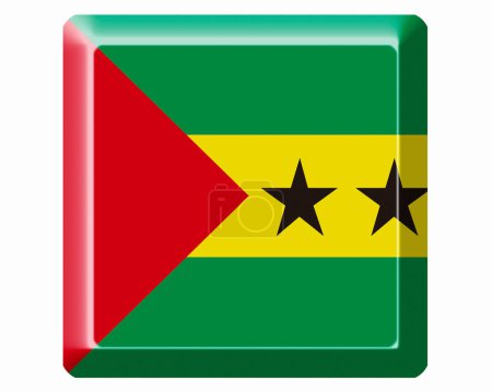 Foto de La Bandera Nacional de Santo Tomé y Príncipe - Imagen libre de derechos