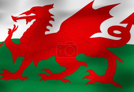 Téléchargez les photos : Le drapeau national du pays de Galles - en image libre de droit
