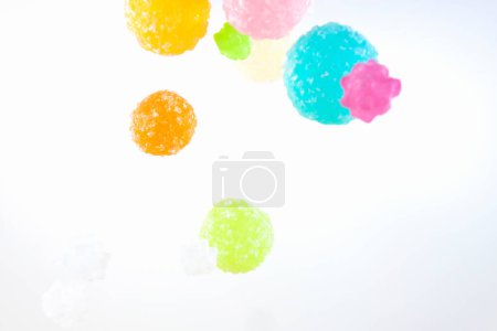 Photo for Colorful  sweet candies on white background - Royalty Free Image