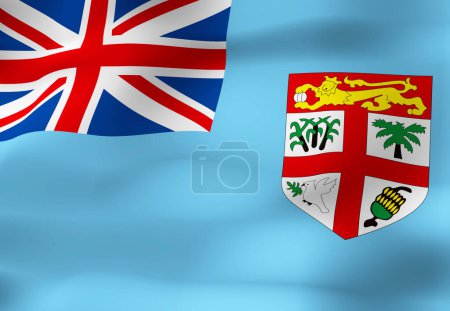 Foto de La Bandera Nacional de Fiji - Imagen libre de derechos