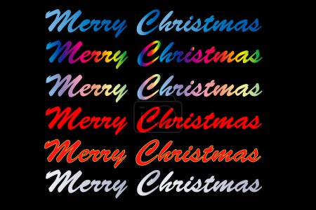 Photo for Set of merry christmas words. - Royalty Free Image